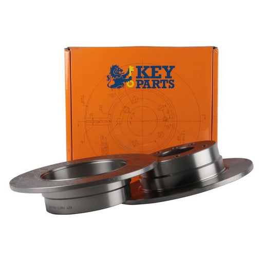 Key Parts 2 x Solid Rear Brake Discs KBD4465