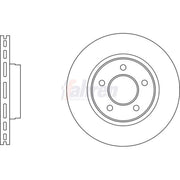 Fahren 2 x Vented Front Brake Discs FBD6802
