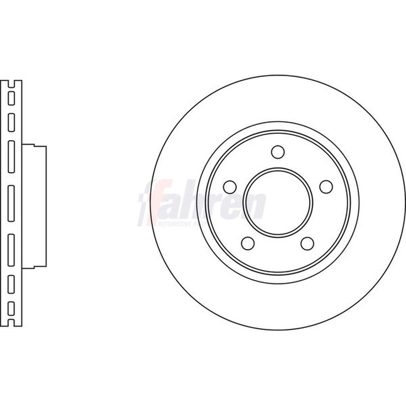 Fahren 2 x Vented Front Brake Discs FBD6802