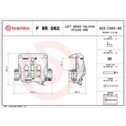 Brembo Brake Caliper Assembly Front Left FBR062