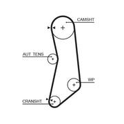 Gates Timing Belt Kit with Rollers K015626XS