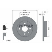 Textar 2 x Solid Rear Brake Discs 92092003