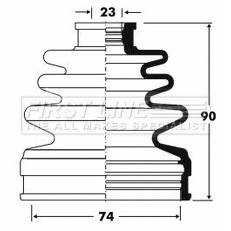 First Line Drive Shaft Bellow Kit Front Left FCB2839