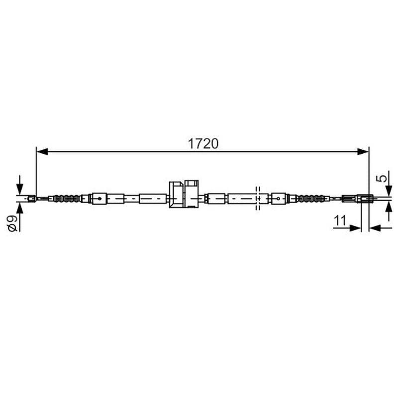 Bosch Handbrake Cable Right Rear 1 987 477 882