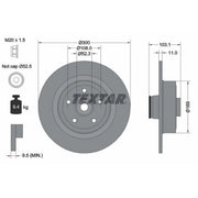 Textar 2 x Solid Rear Brake Discs 92239603
