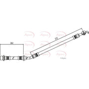 Apec Brake Hydraulic Hose Line Front Left HOS4077