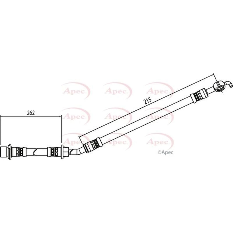 Apec Brake Hydraulic Hose Line Front Left HOS4077