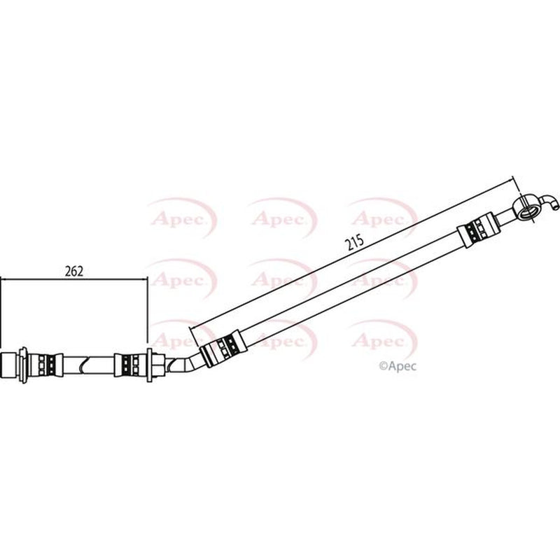 Apec Brake Hydraulic Hose Line Front Left HOS4077