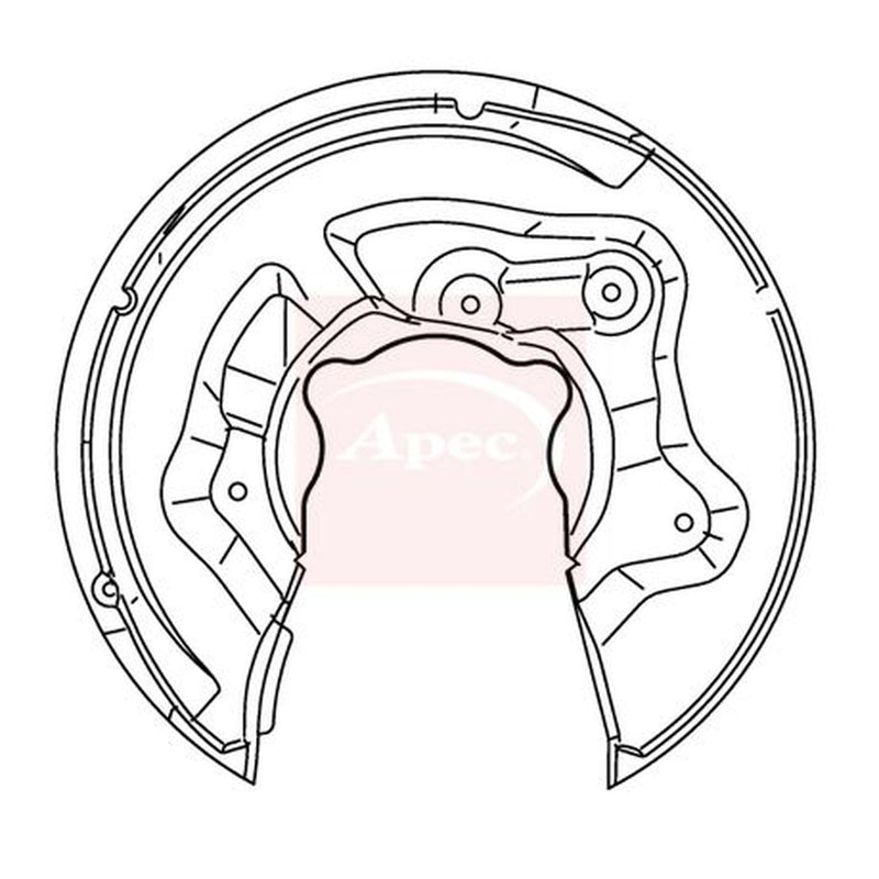 Apec Brake Disc Splash Guard Rear Left ASG1137
