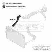 Borg & Beck Intercooler Turbo Charge Air Hose BTH1250