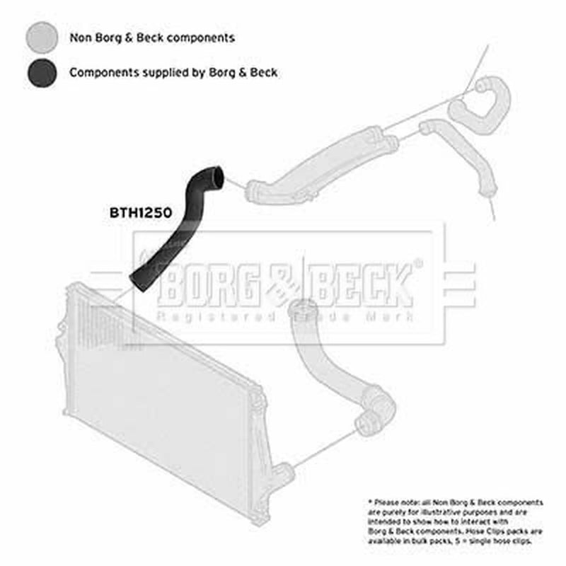 Borg & Beck Intercooler Turbo Charge Air Hose BTH1250
