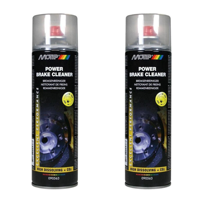 2  x 500 ML MOTIP POWER BRAKE CLEANER AEROSOL SPRAY German Large Can Motip  - Town Parts