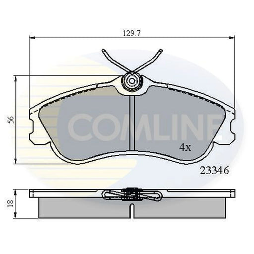 Comline 4 x Front Brake Pad Set CBP0892