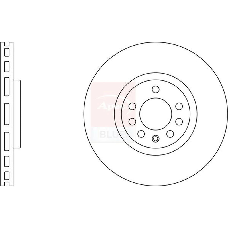 Apec 2 x Vented Front Brake Discs SDK6502
