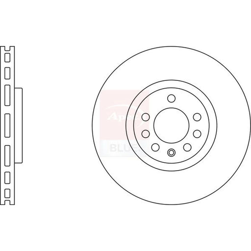 Apec 2 x Vented Front Brake Discs SDK6502