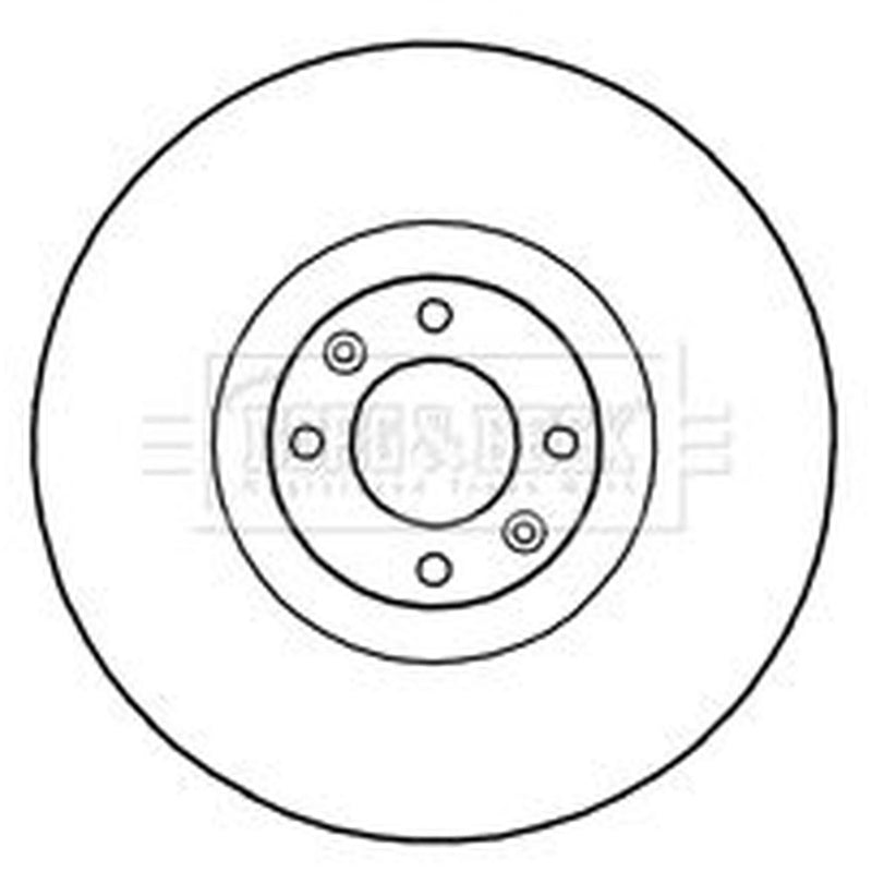 Borg & Beck 2 x Vented Front Brake Discs BBD6012S