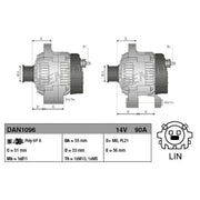Denso Car Alternator 12V DAN1096