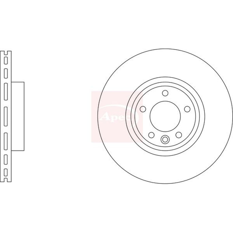 Apec 2 x Vented Front Brake Discs DSK3492