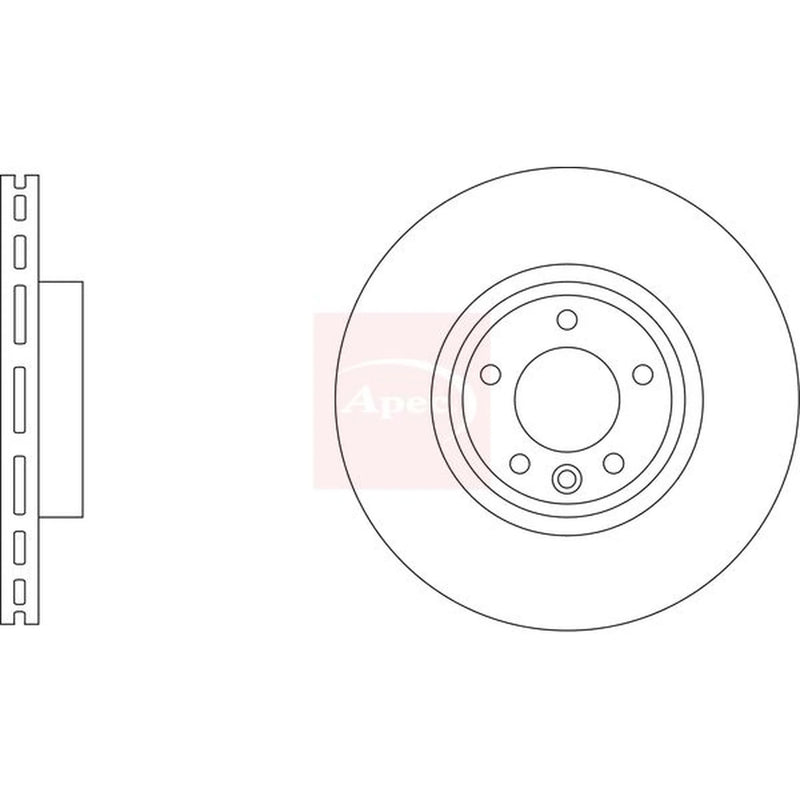 Apec 2 x Vented Front Brake Discs DSK3492