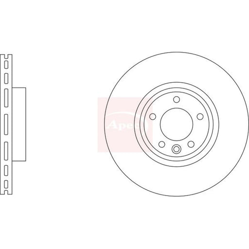 Apec 2 x Vented Front Brake Discs DSK3492