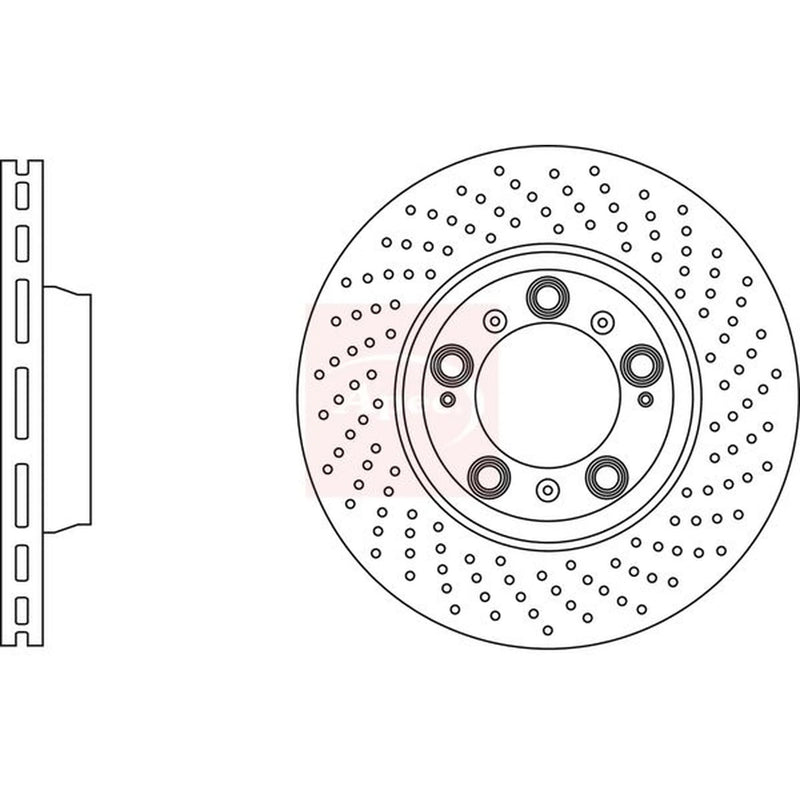 Apec 2 x Perforated/Vented Front Brake Discs DSK2467