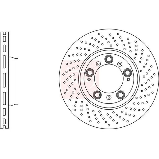 Apec 2 x Perforated/Vented Front Brake Discs DSK2467