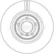 Borg & Beck 2 x Vented Rear Brake Discs BBD7010S