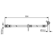 Bosch Brake Hydraulic Hose Line Rear 1 987 481 472