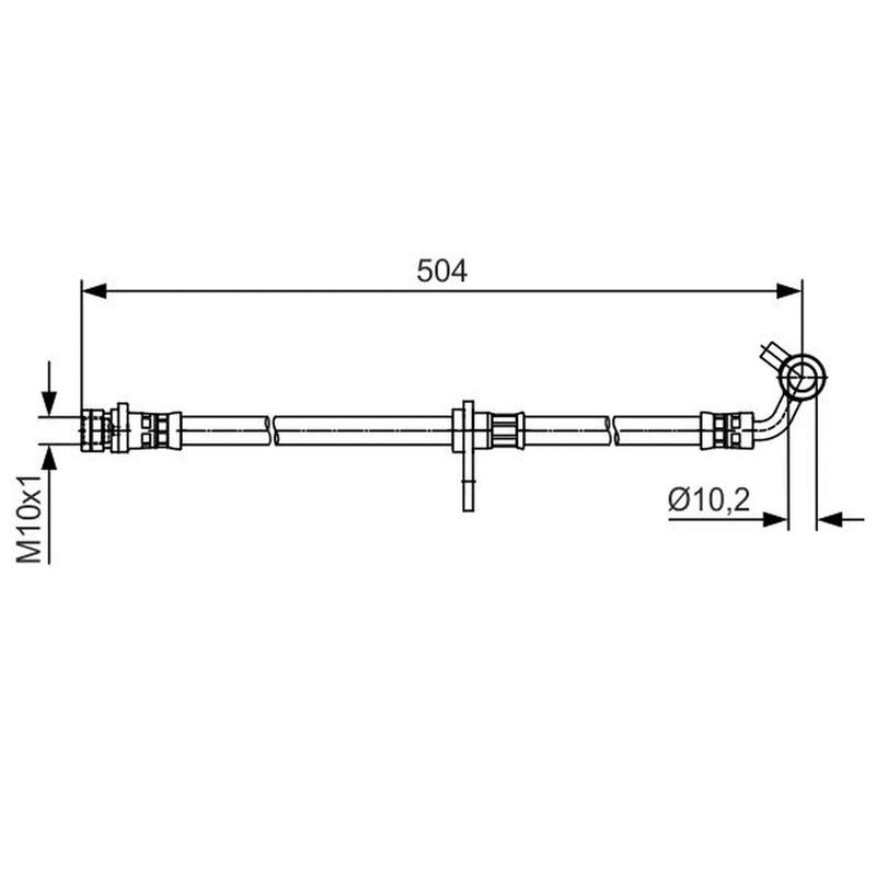 Bosch Brake Hydraulic Hose Line Rear 1 987 481 472
