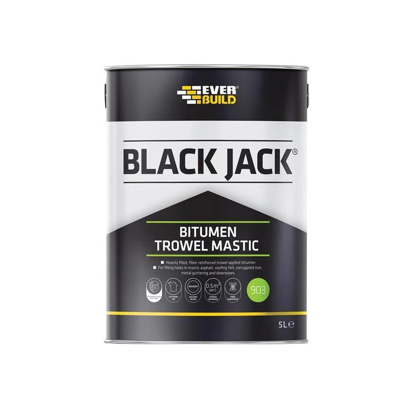 Everbuild Sika Black Jack® 903 Bitumen Trowel Mastic 5 litre - 852674