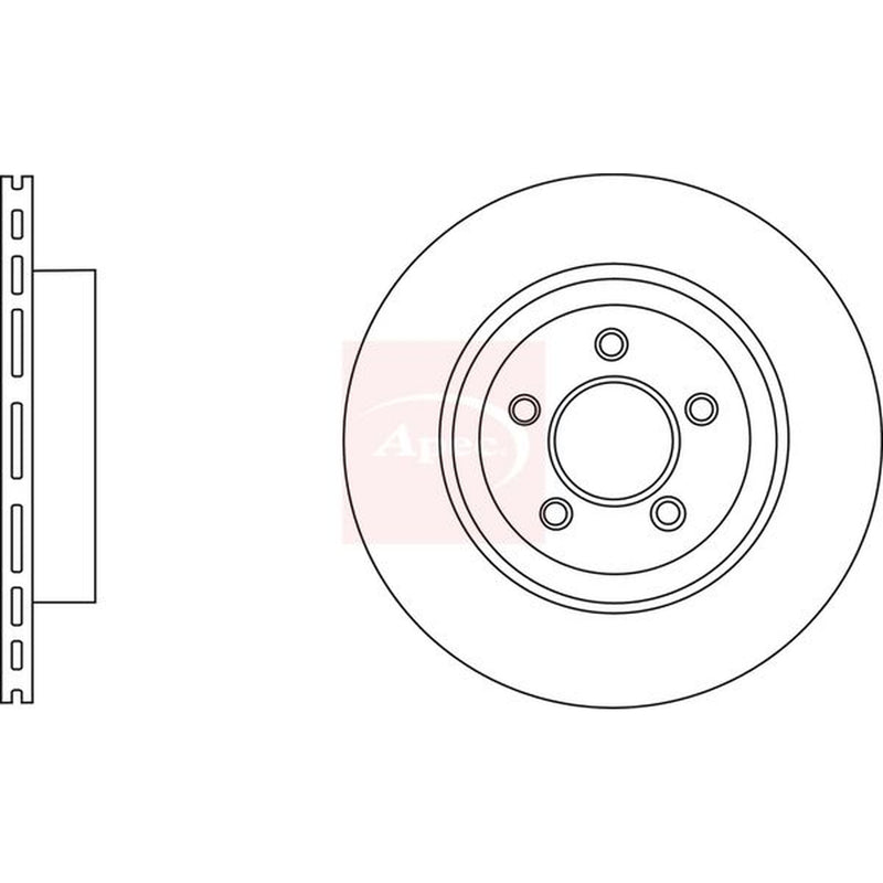 Apec 2 x Vented Front Brake Discs DSK2899