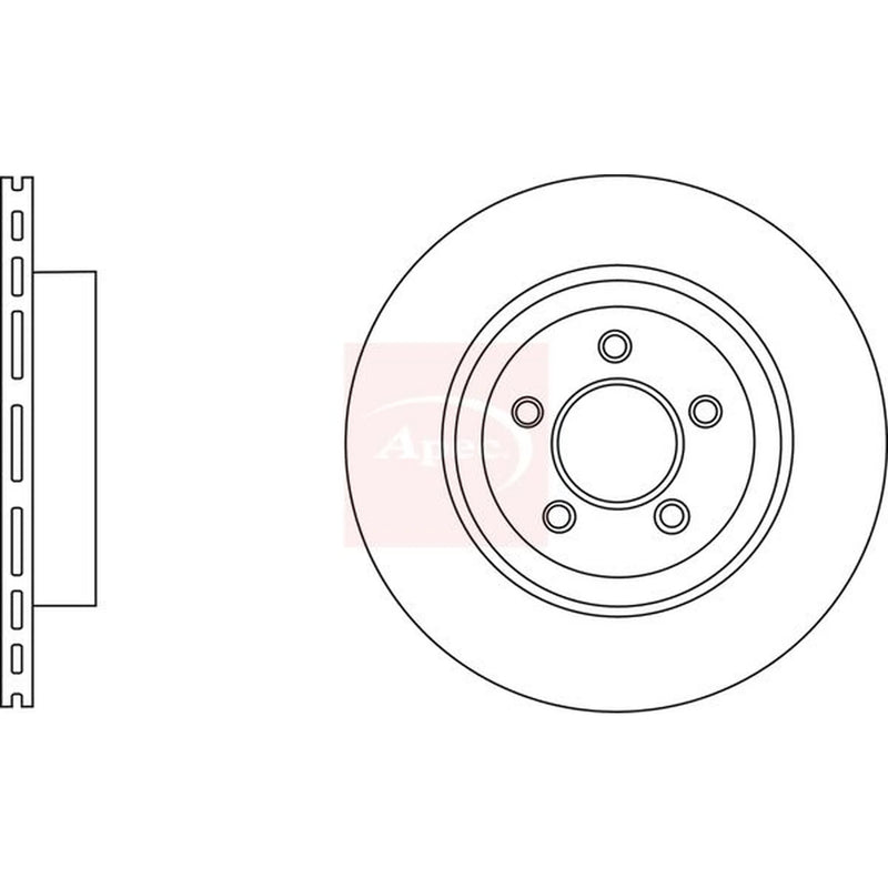 Apec 2 x Vented Front Brake Discs DSK2899