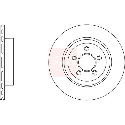 Apec 2 x Vented Front Brake Discs DSK2899