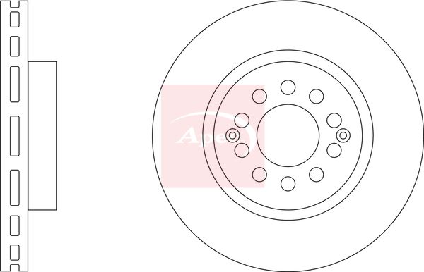 Apec 2 x Brake Disc Set Vented