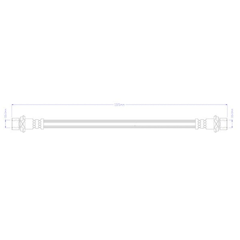 Juratek Brake Hydraulic Hose Line Rear JBH1579R