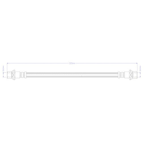 Juratek Brake Hydraulic Hose Line Rear JBH1579R