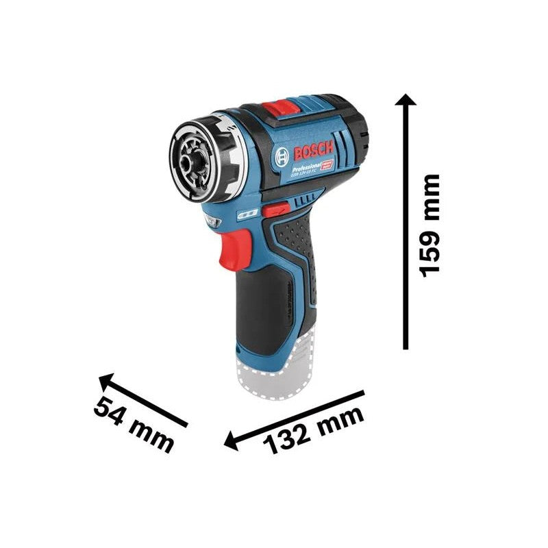 Bosch GSR 12V-15 FC Pro FlexiClick Drill Driver + Attachment 12V Bare Unit