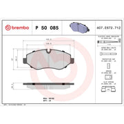 Brembo 4 x Front Brake Pad Set P50085