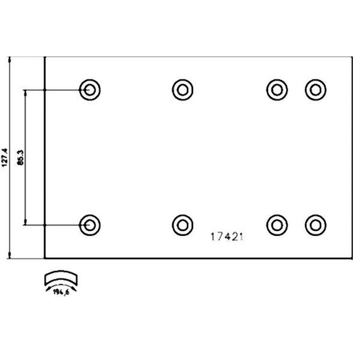 Textar Textar Cv Brake Lining Set 1742001 1742001