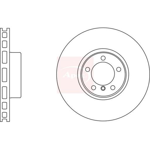Apec 2 x Vented Front Brake Discs DSK2536