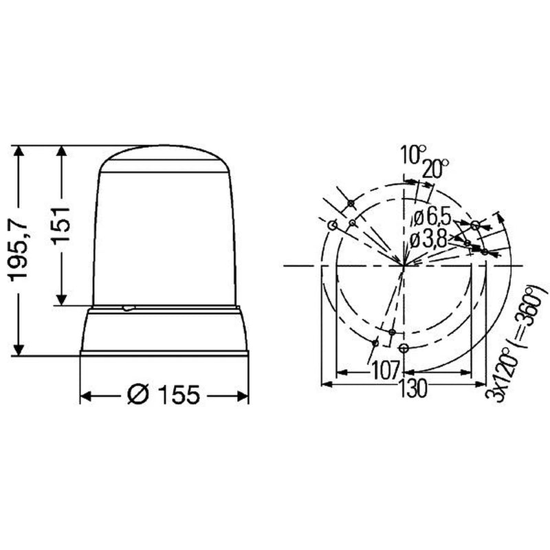 Hella Strobe-Type Beacon High 2RL 008 181-111