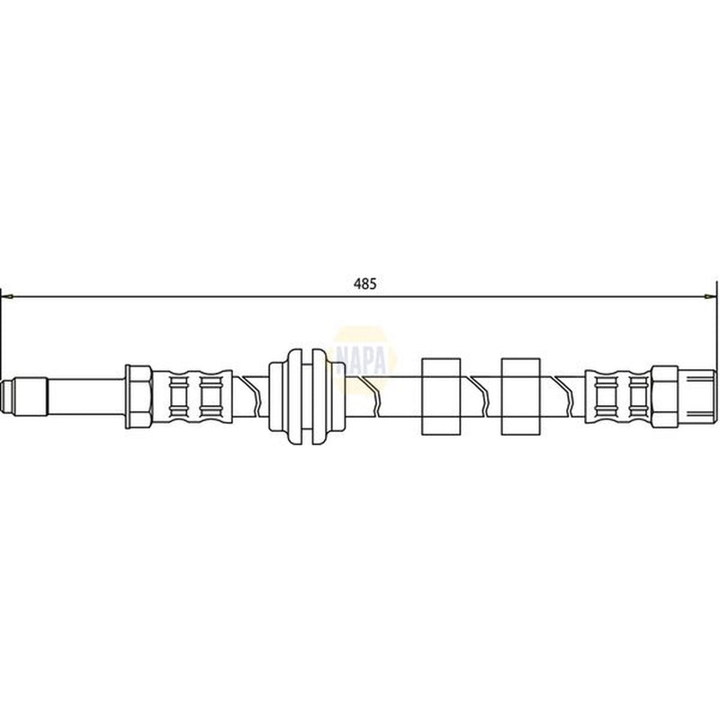 NAPA Brake Hydraulic Hose Line Front NBH1212