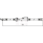 Apec Brake Hydraulic Hose Line Front Right HOS4073