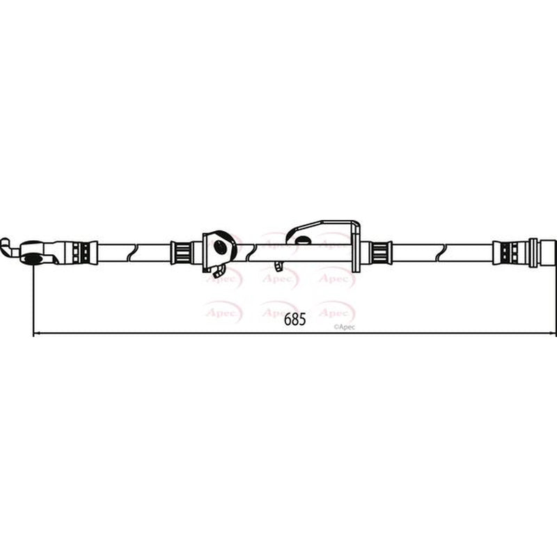 Apec Brake Hydraulic Hose Line Front Right HOS4073