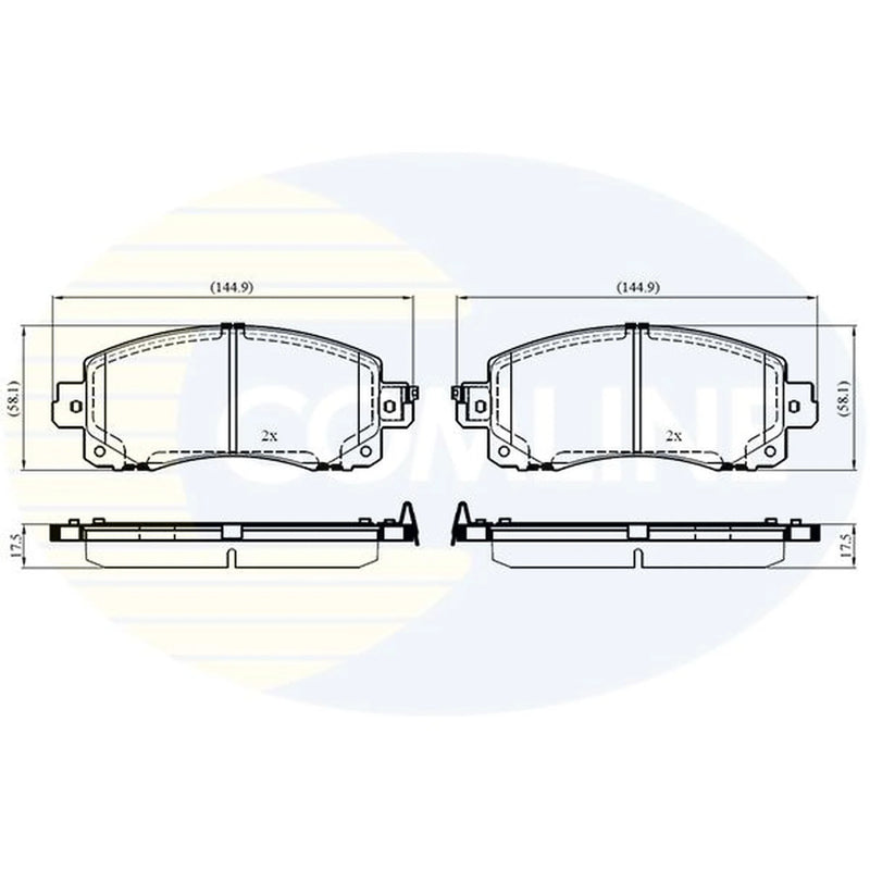 Comline 4 x Front Brake Pad Set CBP33298