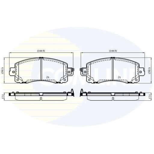 Comline 4 x Front Brake Pad Set CBP33298