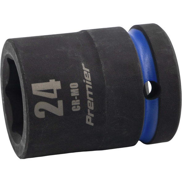 Sealey 3/4"Dr Impact Socket 24mm (Blue Coded Ring)