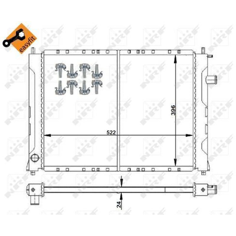 NRF Engine Radiator 55326