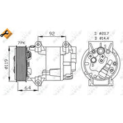 NRF Air Conditioning Compressor 32424