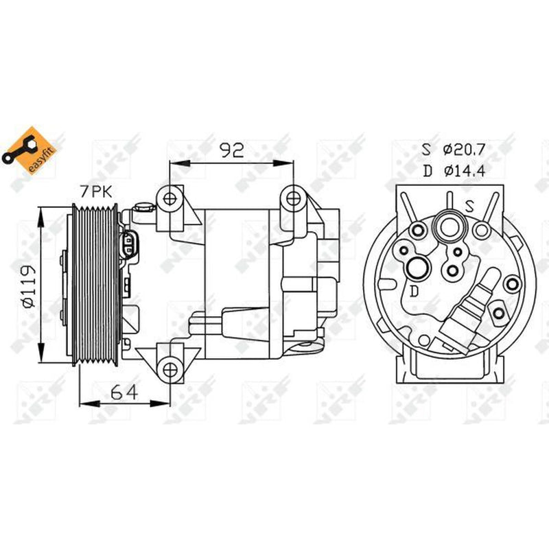 NRF Air Conditioning Compressor 32424